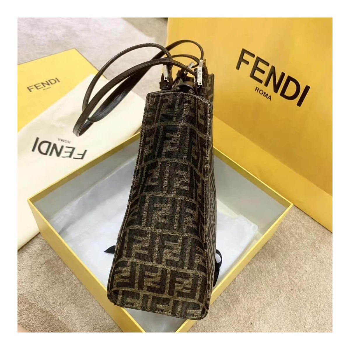 Fendi Vintage Zucca Shoulder Bag H014