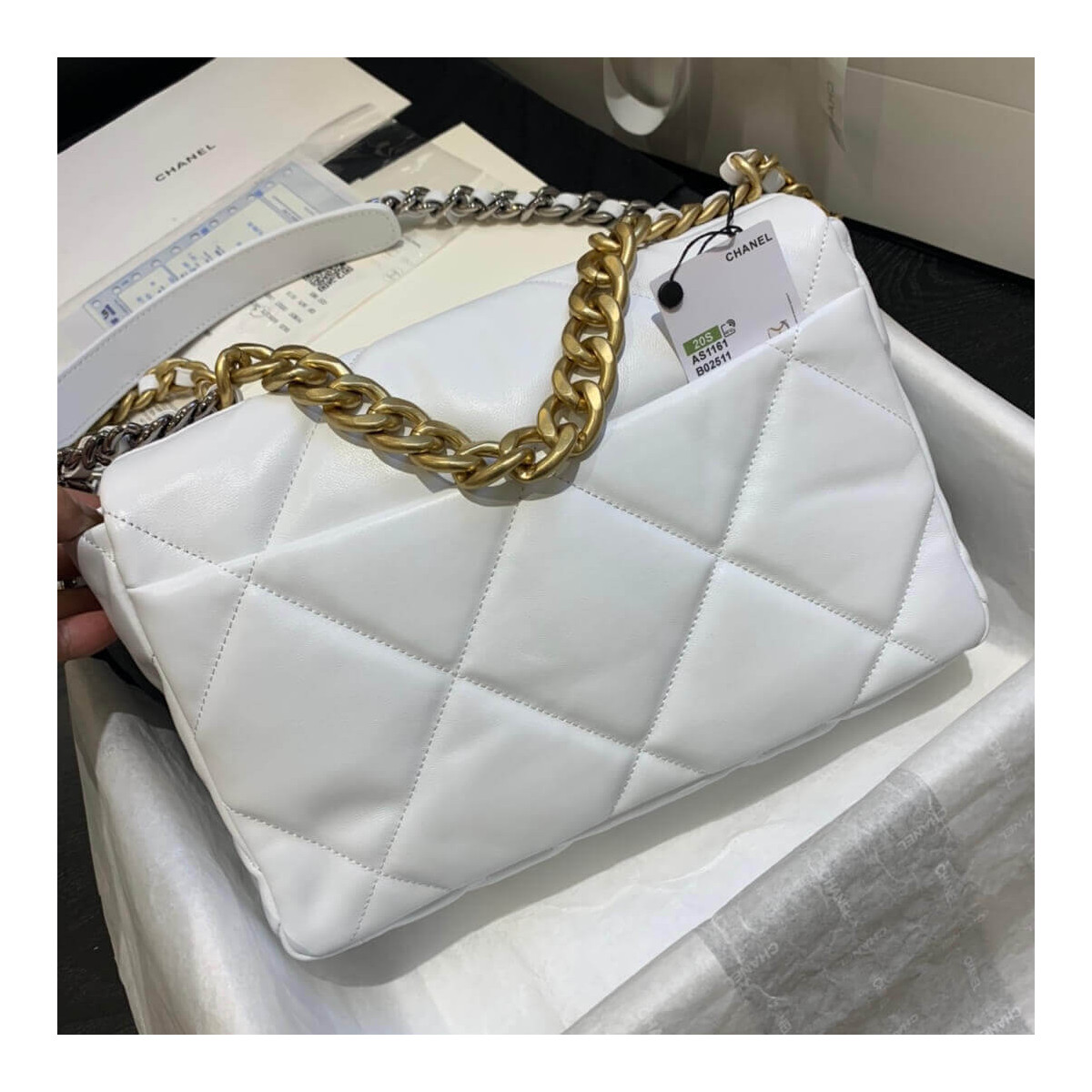 Chanel 19 Large Lambskin Flap Bag AS1161