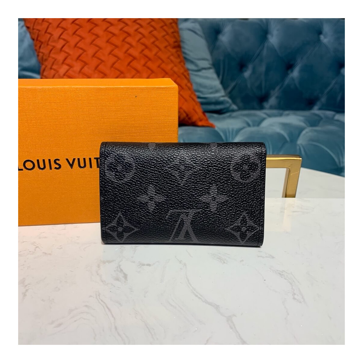 Louis Vuitton Monogram Eclipse 6 Key Holder M60701