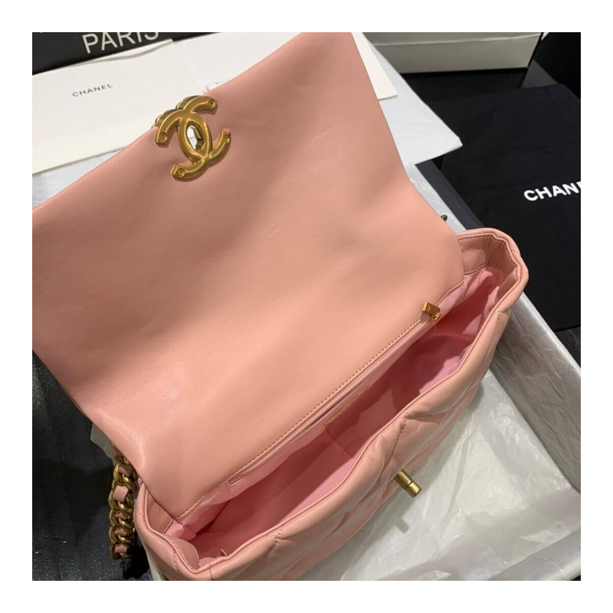 Chanel 19 Large Lambskin Flap Bag AS1161