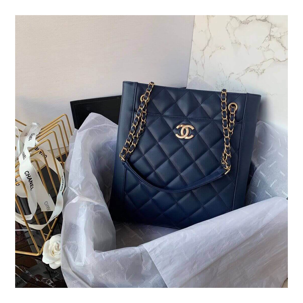 Chanel Calfskin Small Tote AS2295