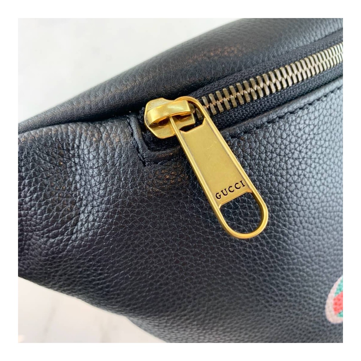 Gucci Print Leather Belt Bag 493869