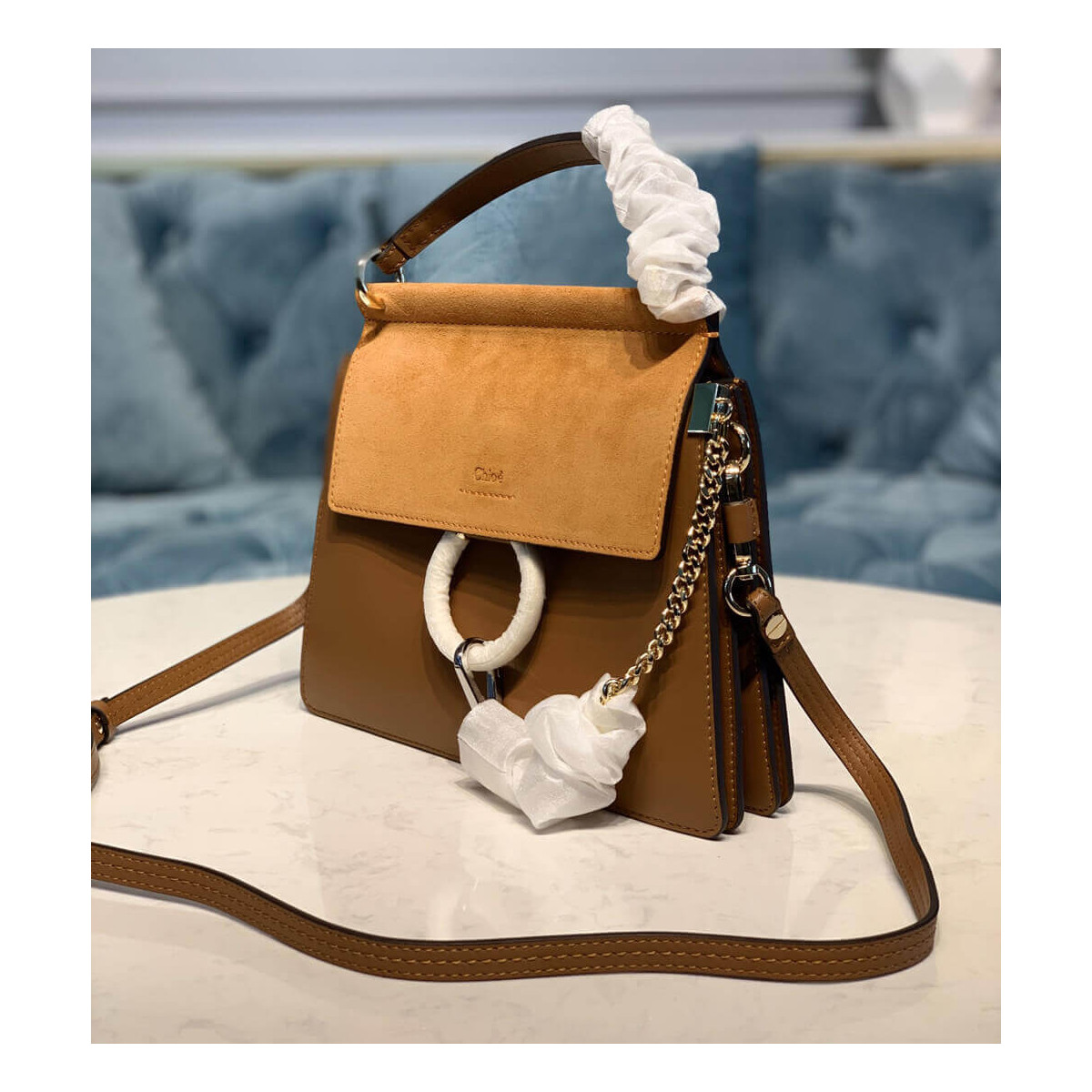 Chloe Faye Small Bag in Smooth &amp; Suede Calfskin S203