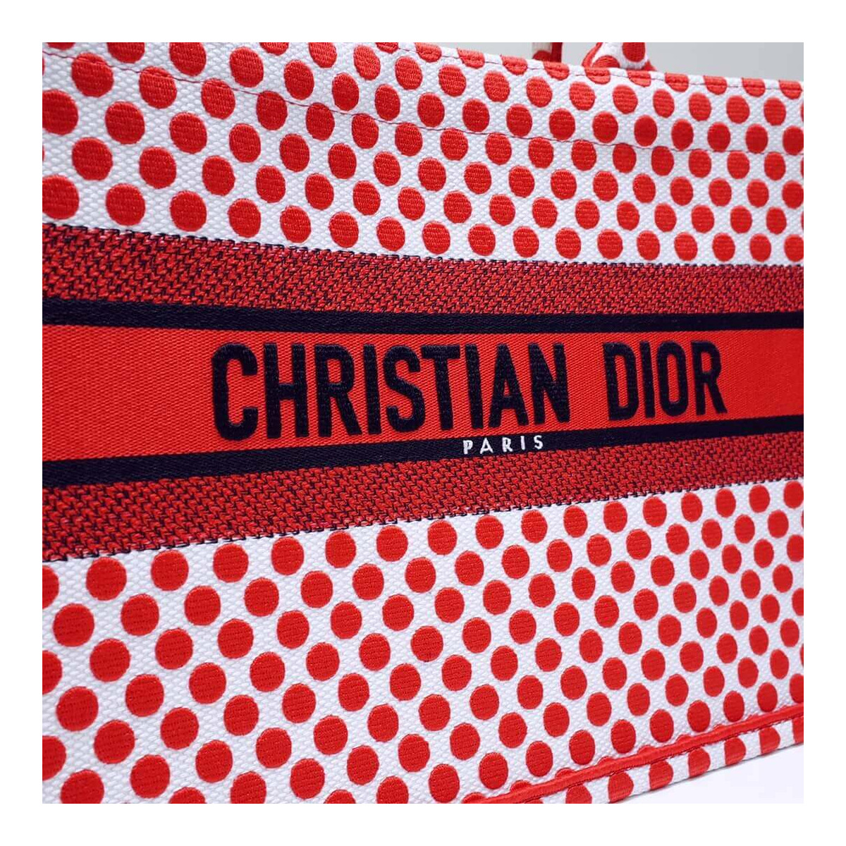 Dior Polkadot Dioramour Small Book Tote Bag M1296