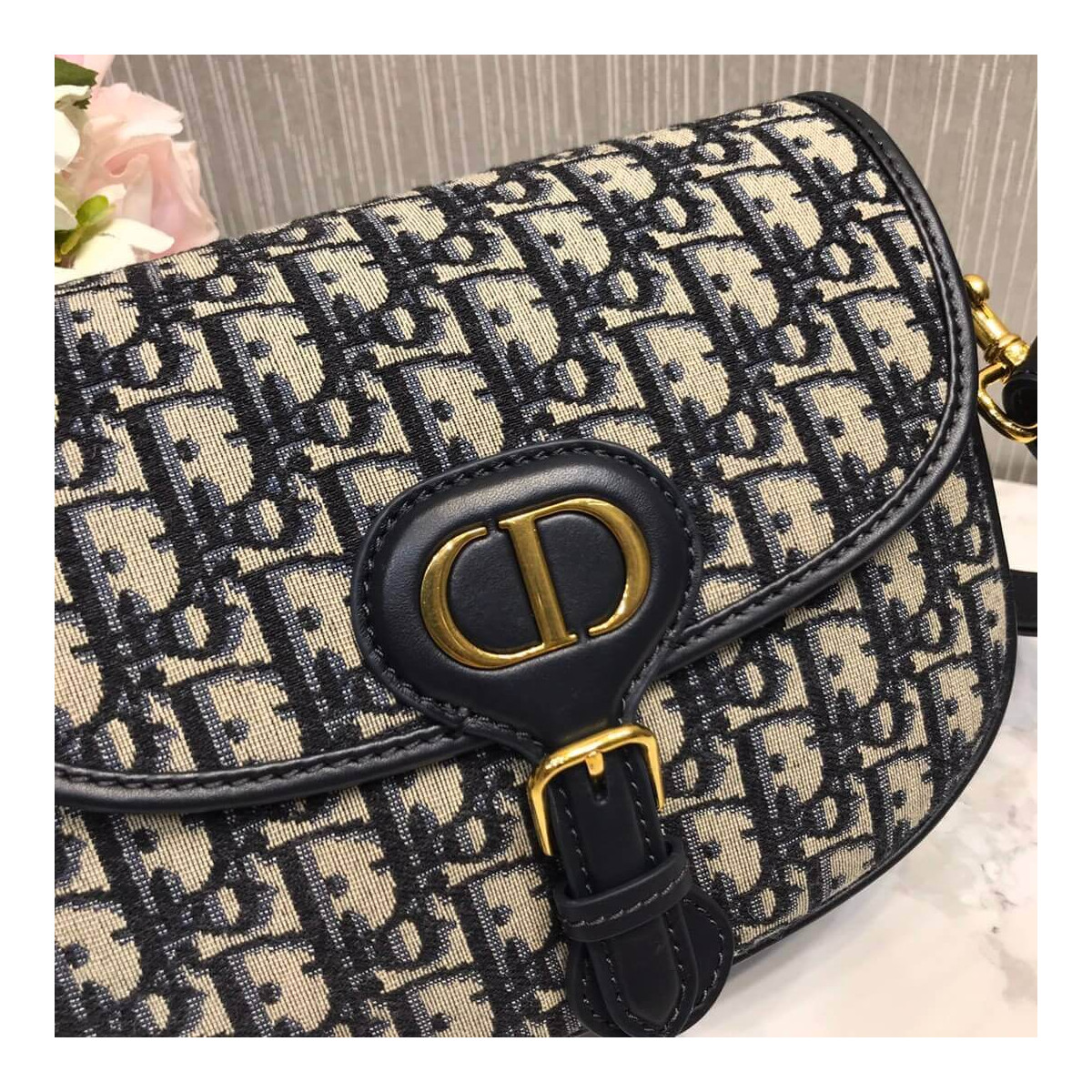 Christian Dior Medium Dior Bobby Bag in Oblique Jacquard M9319