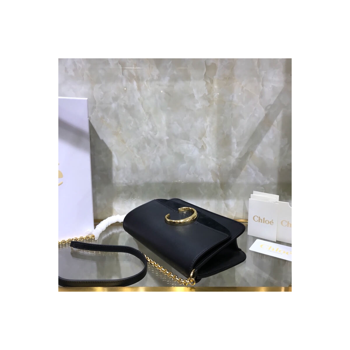 Chloe C Clutch With Chain S1159