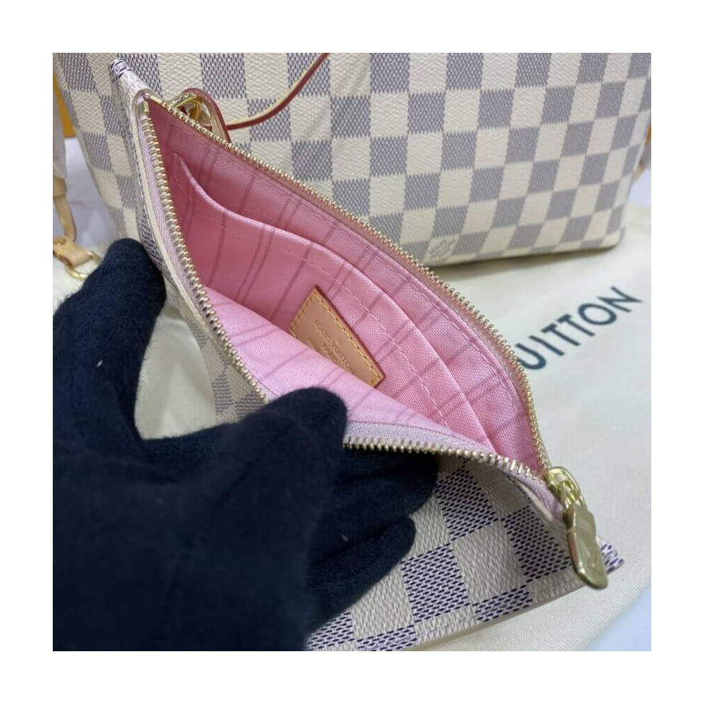 Louis Vuitton Damier Azur Neverfull PM N41362 Pink