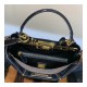 Fendi Peekaboo Iconic Medium Black Mink Bag 8BN290