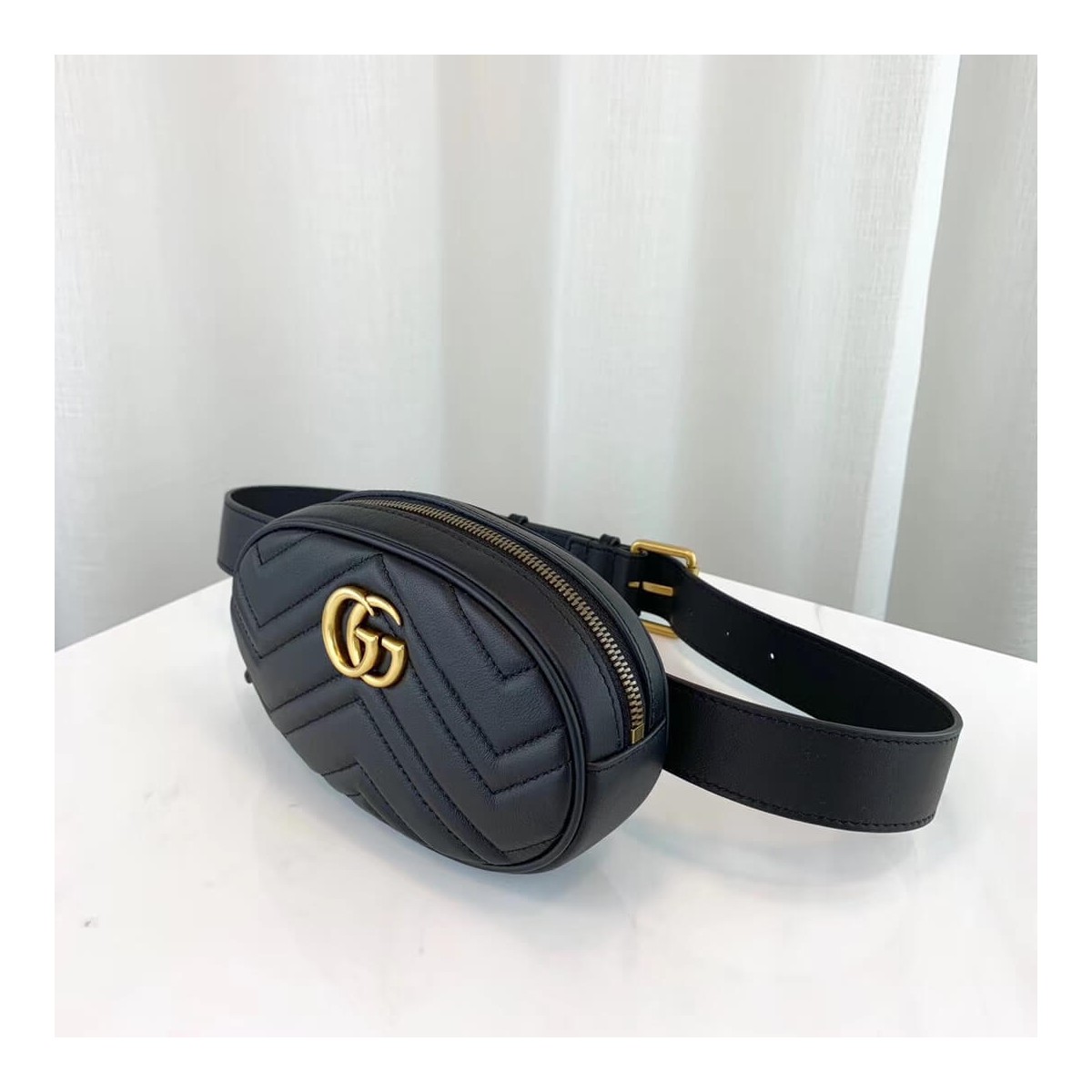 Gucci GG Marmont Matelasse Leather Belt Bag 476434