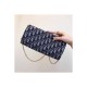 Christian Dior Oblique Clutch with Chain Bag S5401