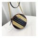 Gucci GG Marmont Mini Round Shoulder Bag 550154 Beige/Black