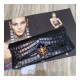 Chanel Metallic Crocodile Embossed Clutch AS0857