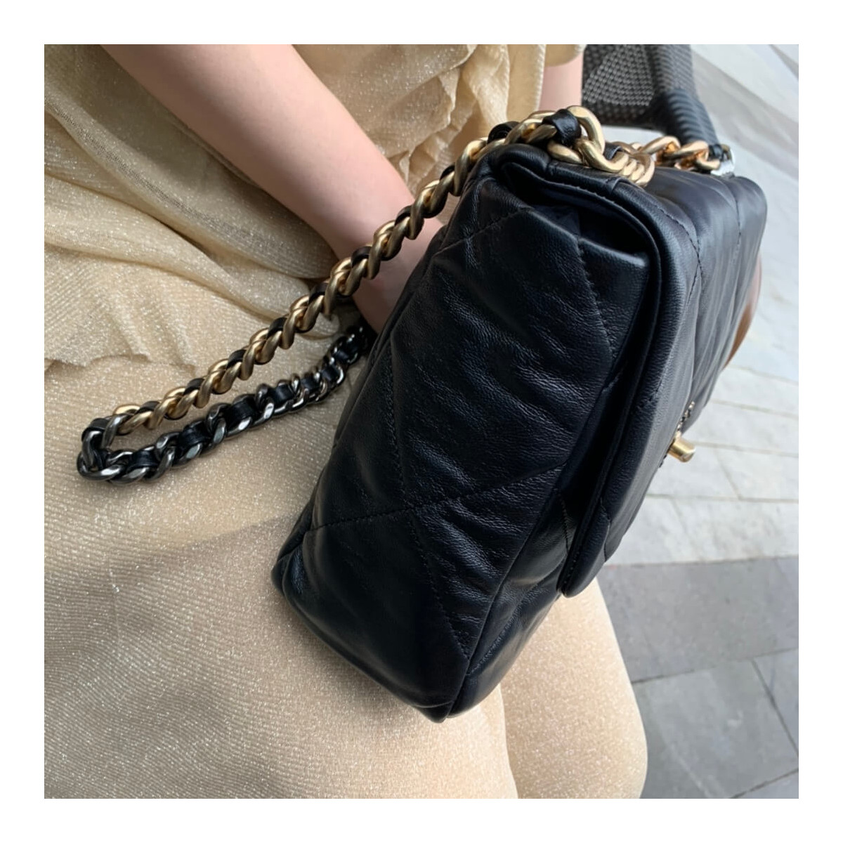 Chanel 19 Large Lambskin Flap Bag AS1161