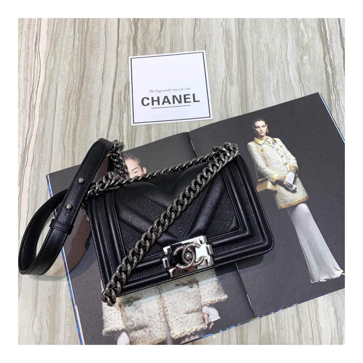 Chanel Calfskin Small Boy Chanel Handbag A67085