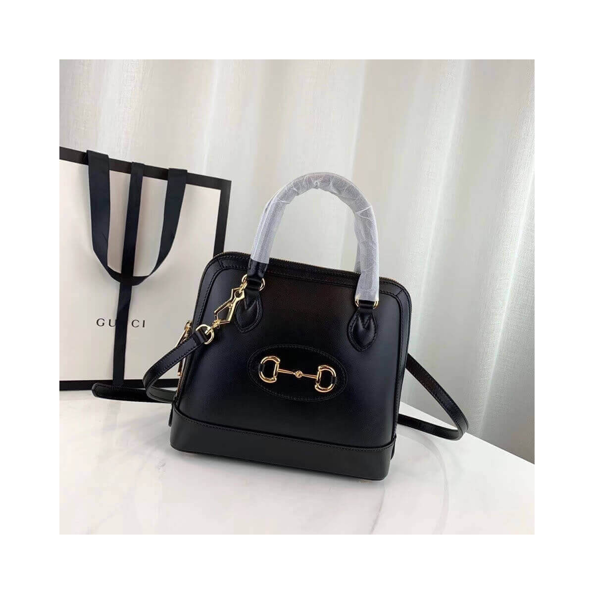 Gucci 1955 Horsebit Leather Small Top Handle Bag 621220