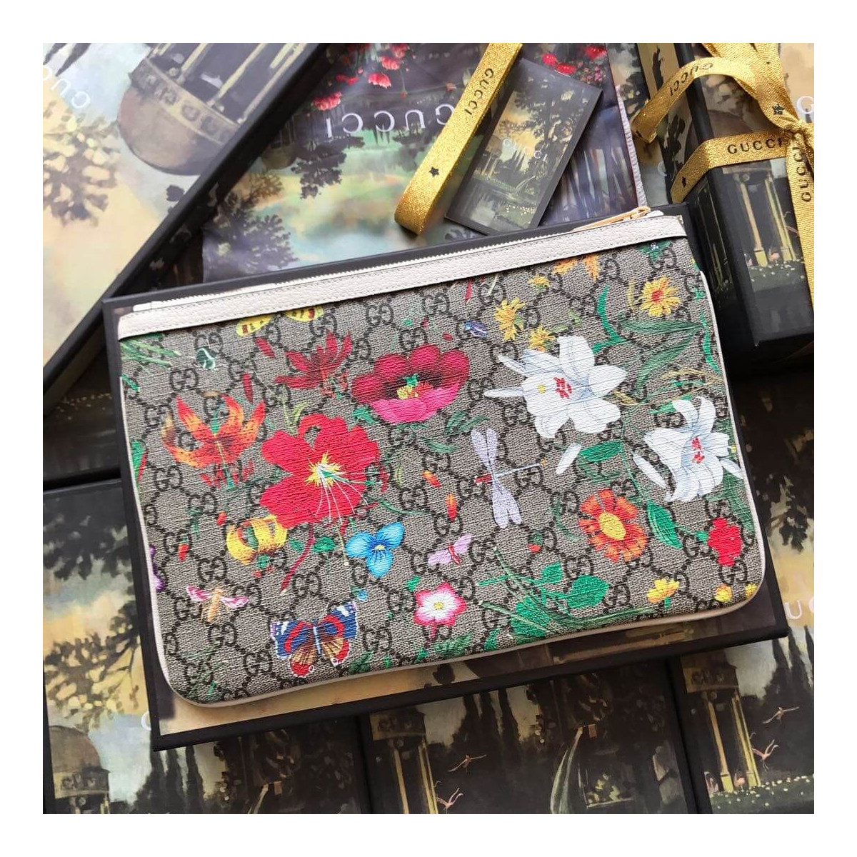 Gucci Ophidia GG Flora Pouch 517551