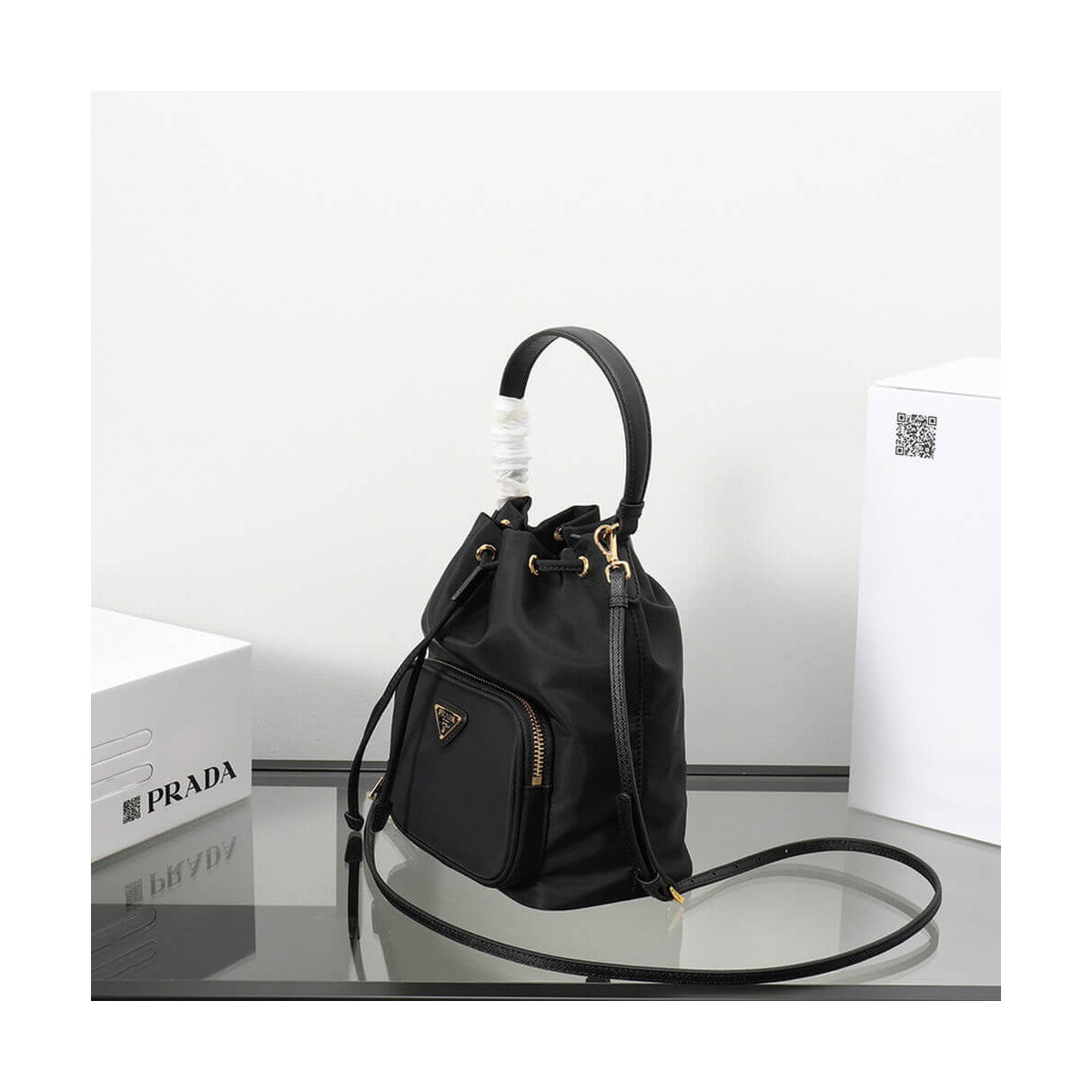 Prada Nylon Duet Shoulder Bag 1BH038