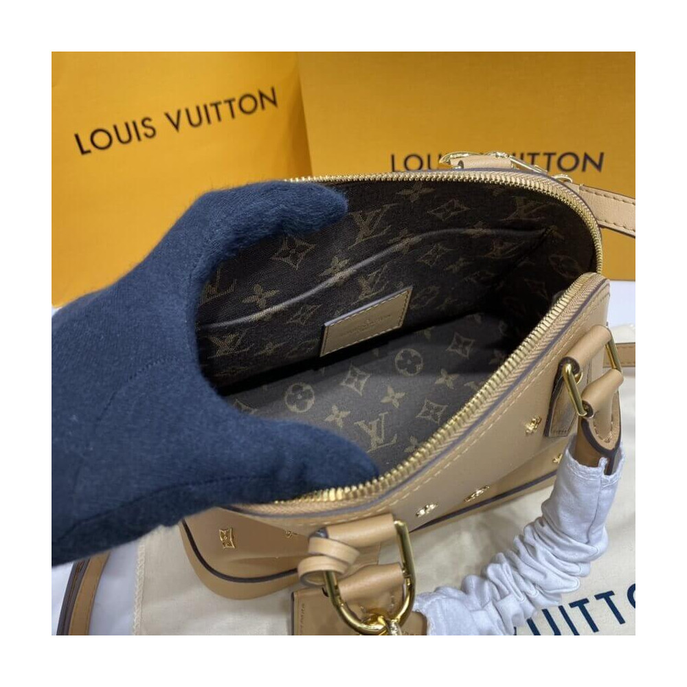 Louis Vuitton Alma BB Monogram Metal in Beige M58638