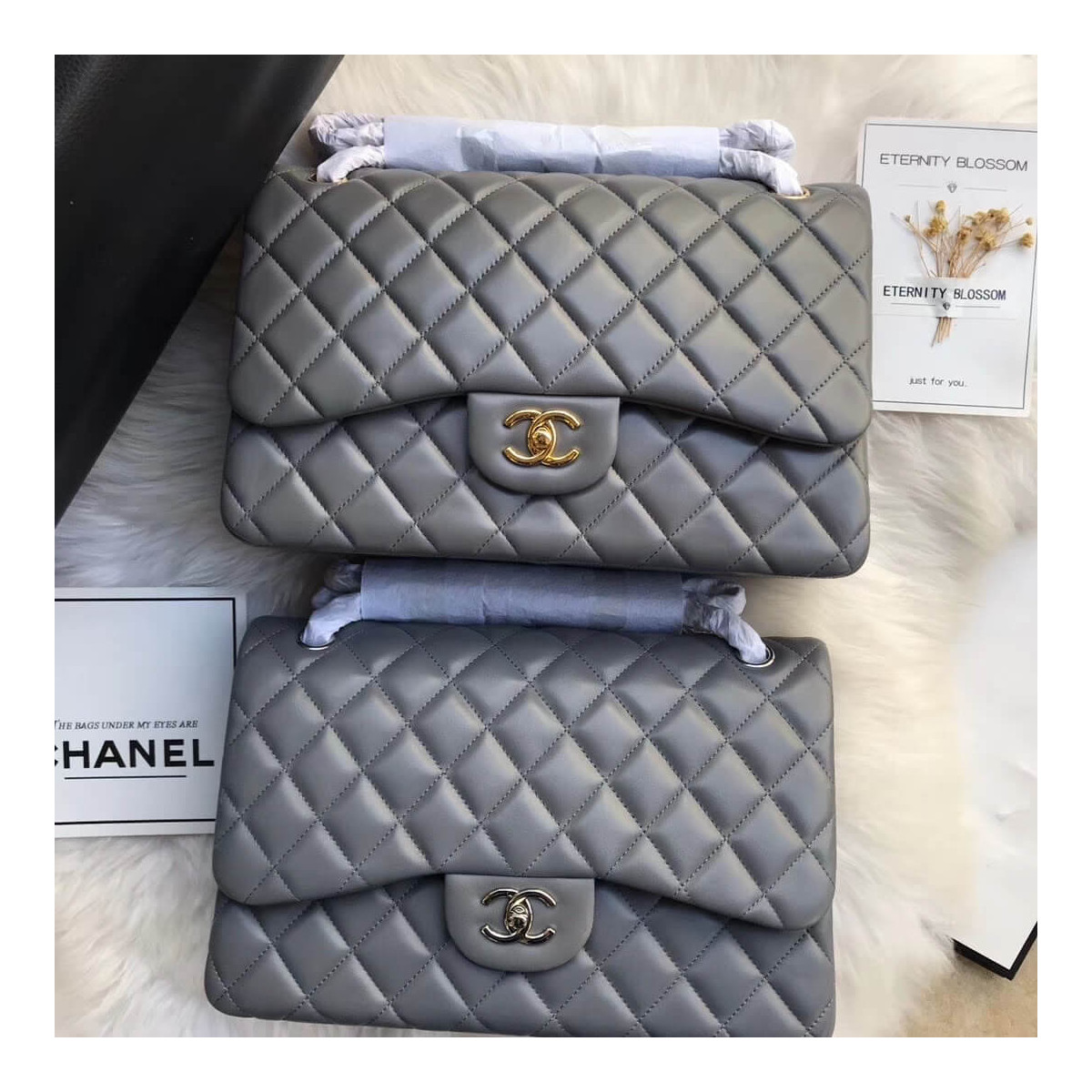 Chanel Lambskin 30cm Classic Flap Bag A1113