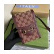 Gucci Horsebit 1955 Mini Bag 625615 in Burgundy GG Canvas