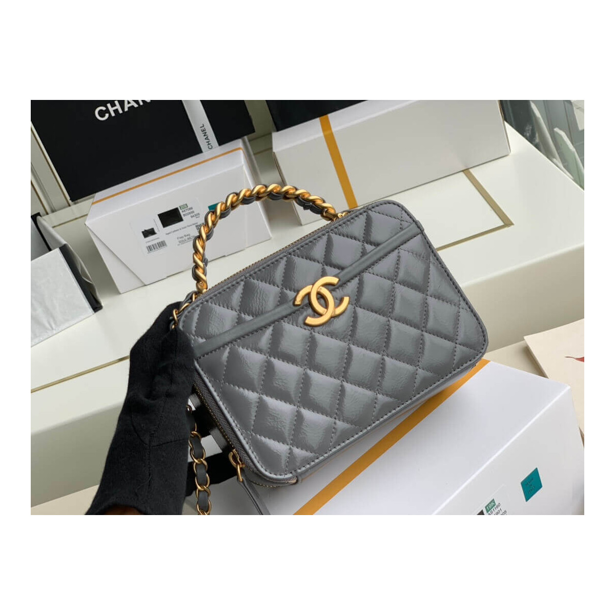 Chanel Lambskin Vanity Case AS2179