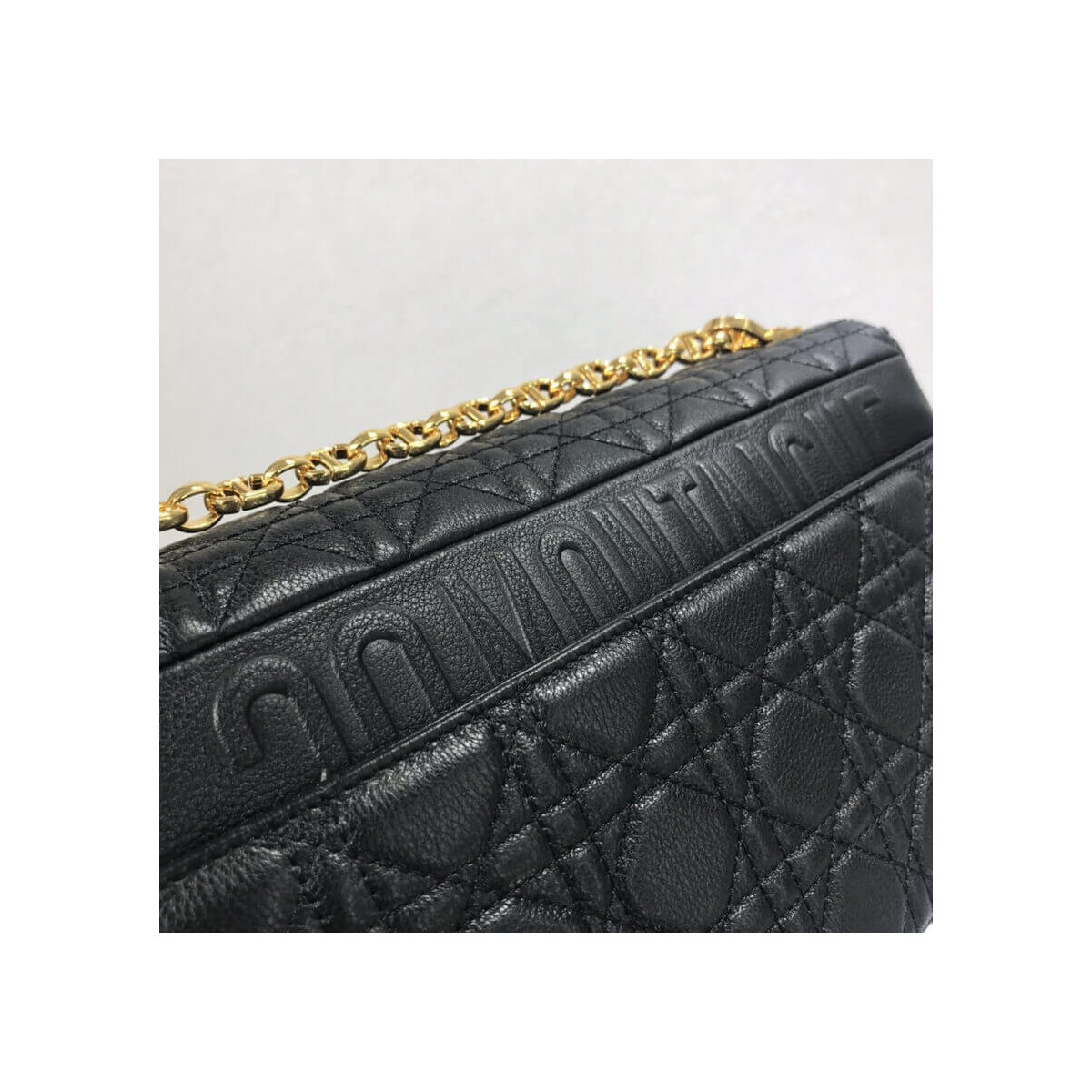 Dior Large Caro Bag Black Supple Cannage Calfskin M9243