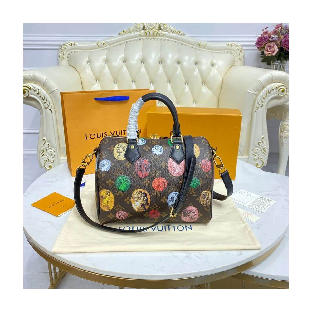 Louis Vuitton Monogram Cameo Printed Speedy Bandouliere 25 M45910