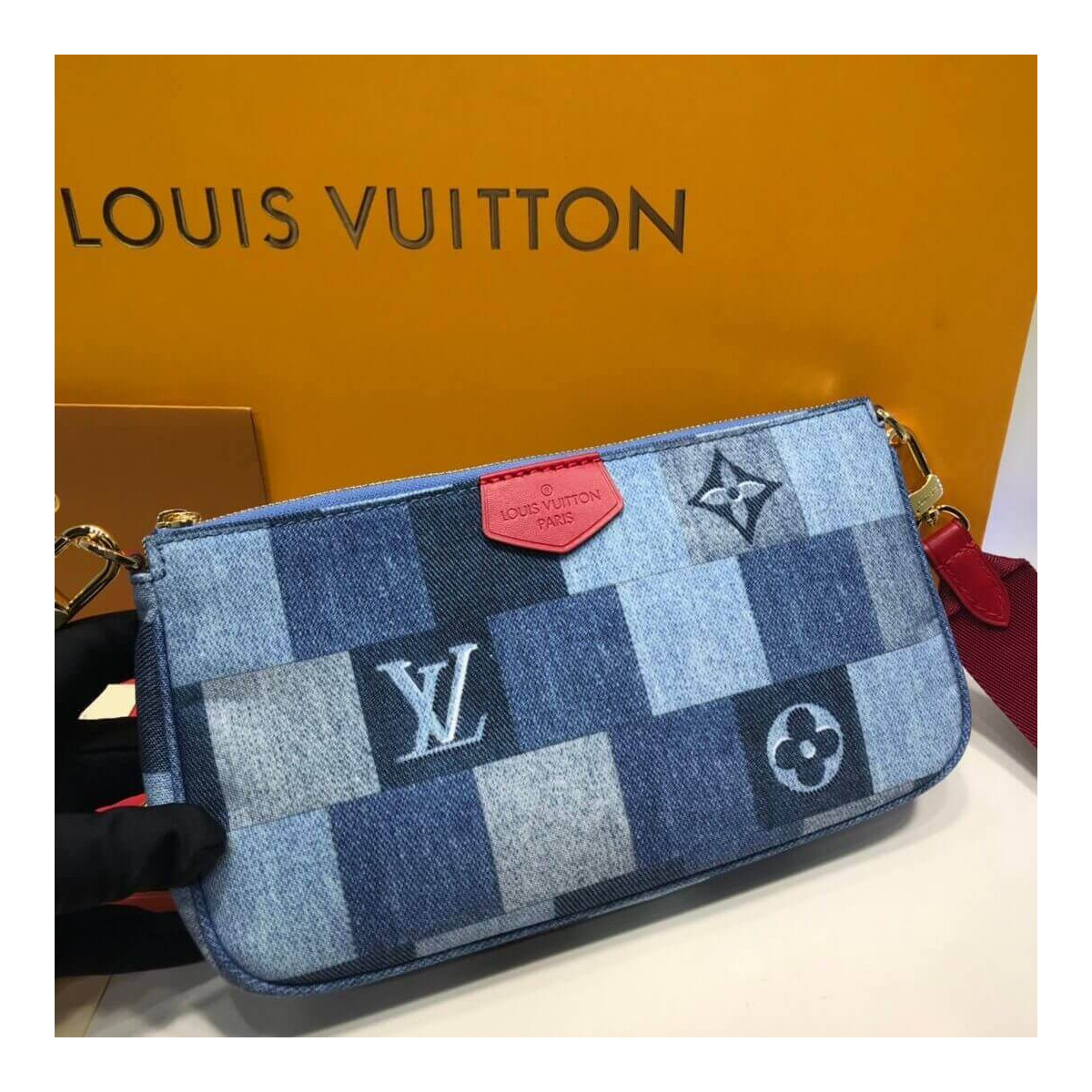 Louis Vuitton Monogram Denim Canvas Multi Pochette Accessoires M44990