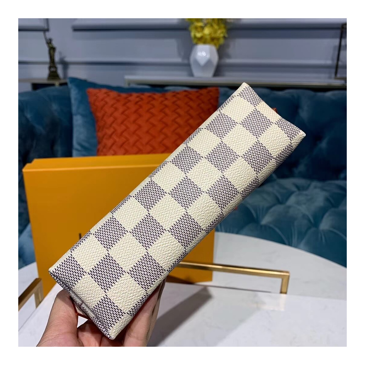 Louis Vuitton Damier Azur Cosmetic Pouch N60024