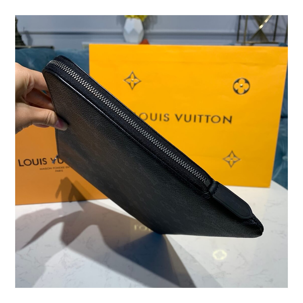 Louis Vuitton Monogram Eclipse Etui Voyage GM M43442