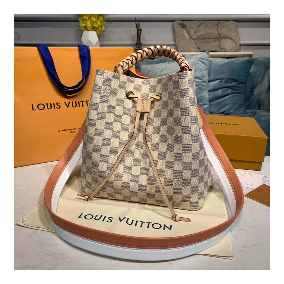 Louis Vuitton Damier Azur Canvas Neonoe N40344