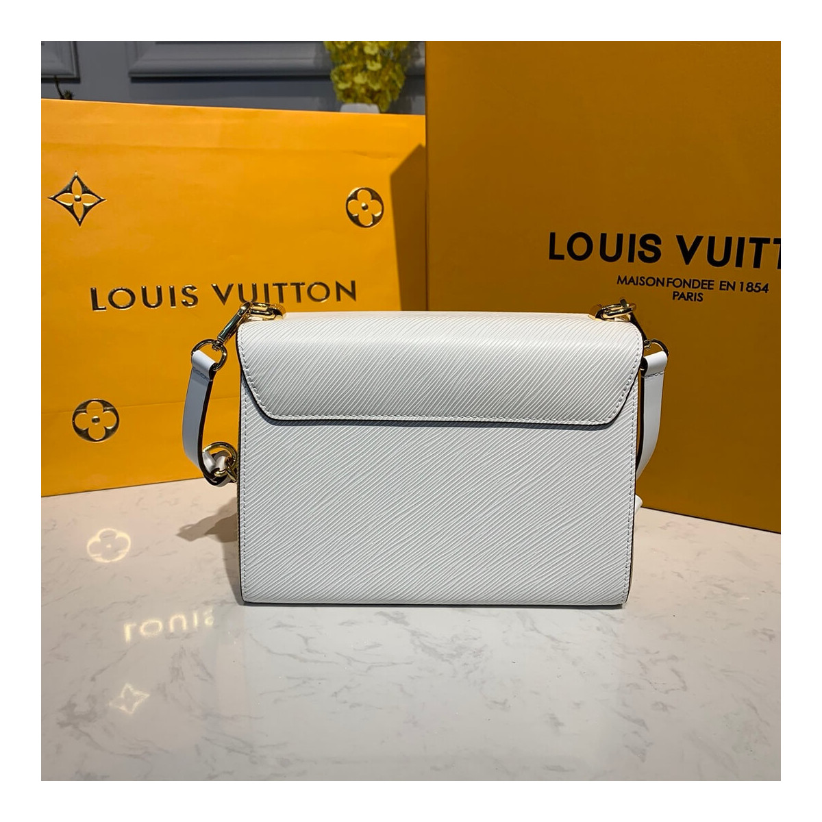 Louis Vuitton Twist MM And Twisty M55683 White/Gold