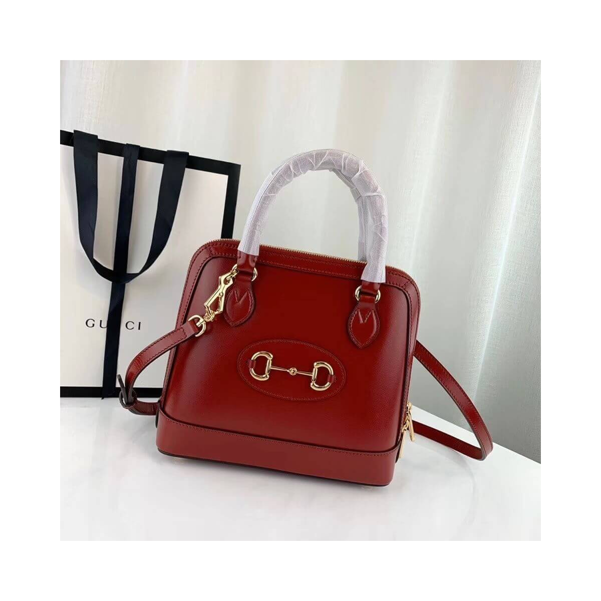 Gucci 1955 Horsebit Leather Small Top Handle Bag 621220