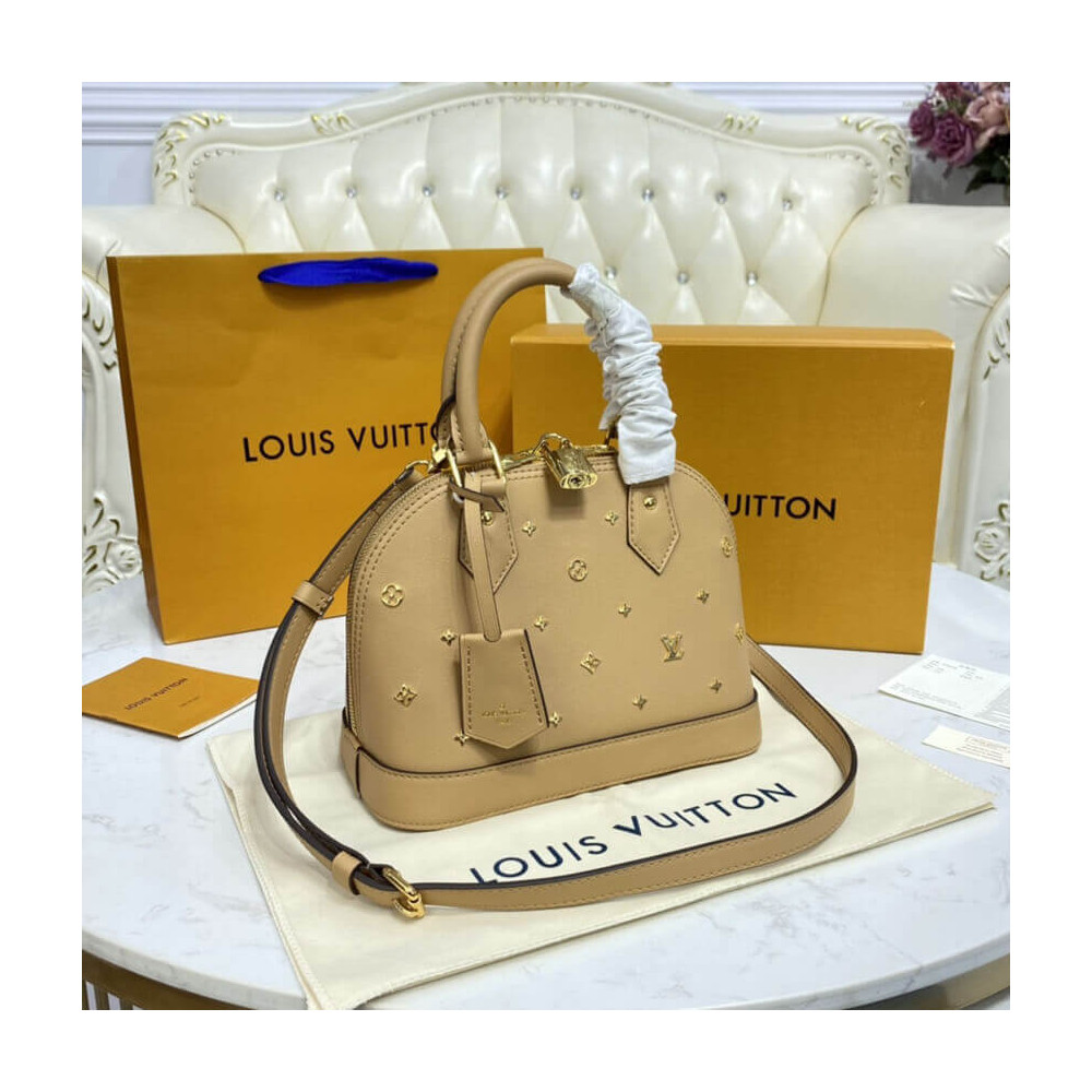 Louis Vuitton Alma BB Monogram Metal in Beige M58638