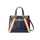 Gucci Zumi Smooth Leather  With Stripes Small Top Handle Bag 569712