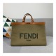 Fendi Peekaboo X Tote in Green Canvas 8BH374