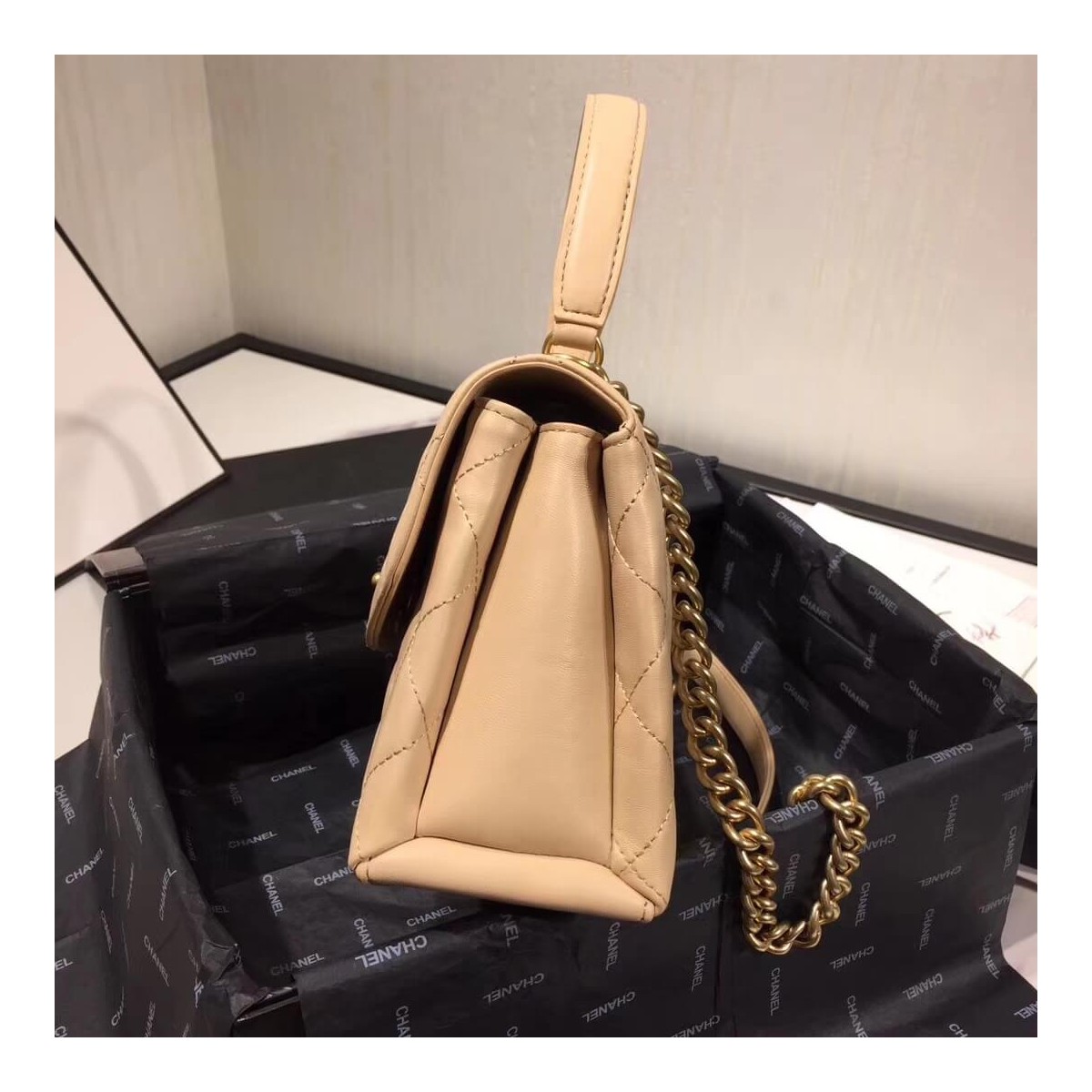 Chanel Flap Bag With Top Handle AS1174