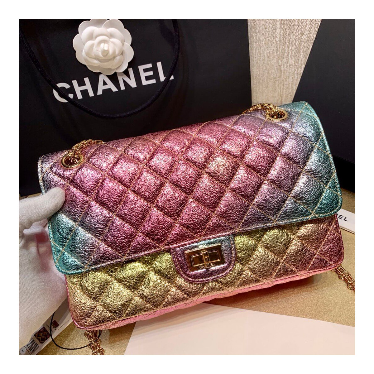 Chanel Rainbow Reissue 2.55 Flap Bag A37586