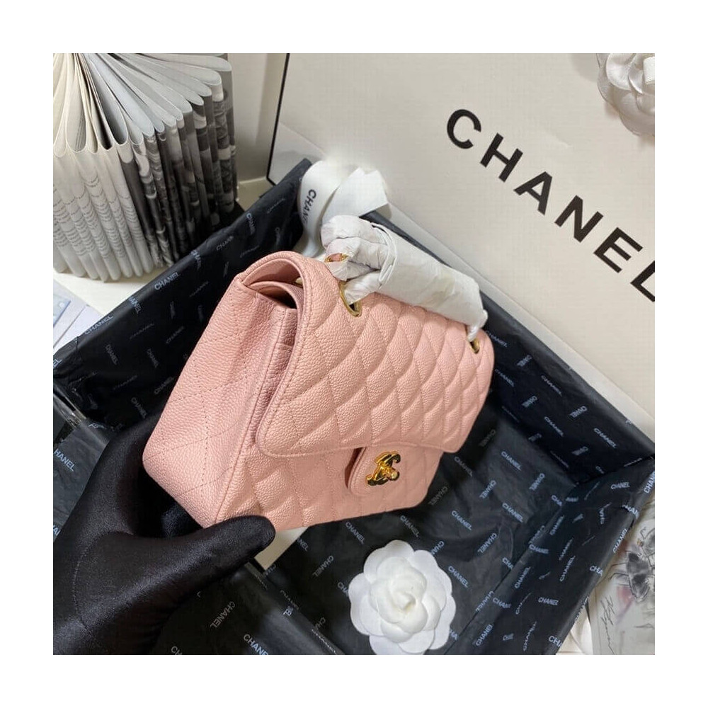 Chanel Small Classic Double Flap Bag A01113 Caviar Calfskin