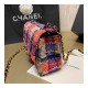 Chanel Tweed 20cm Classic Flap Bag A01116 Multicolor