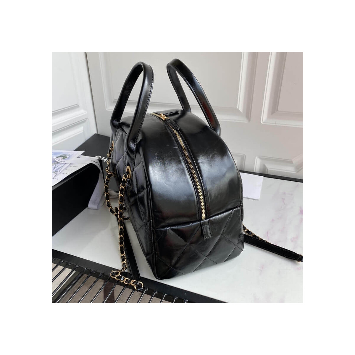 Chanel Calfskin Bowling Bag AS2223