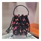 Prada Lightning Print Nylon Shoulder Bag 1BH038