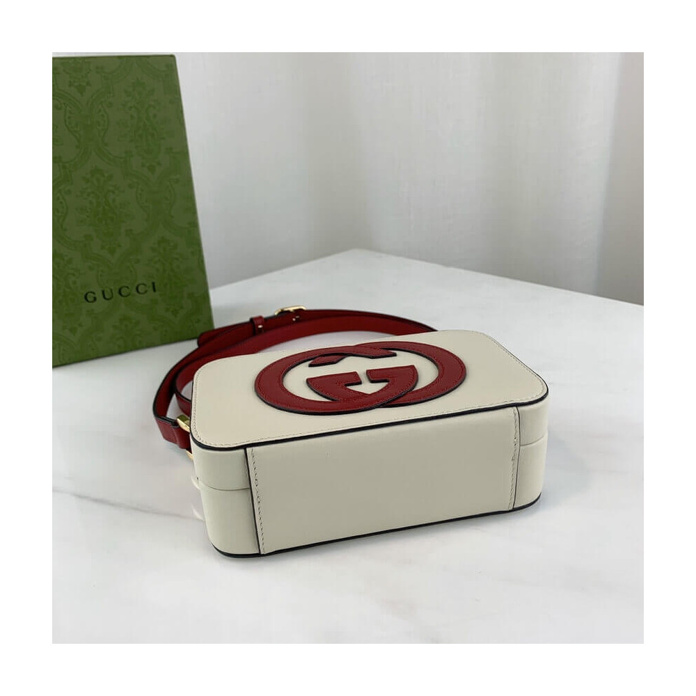 Gucci Interlocking G Mini Bag in White Leather 658230