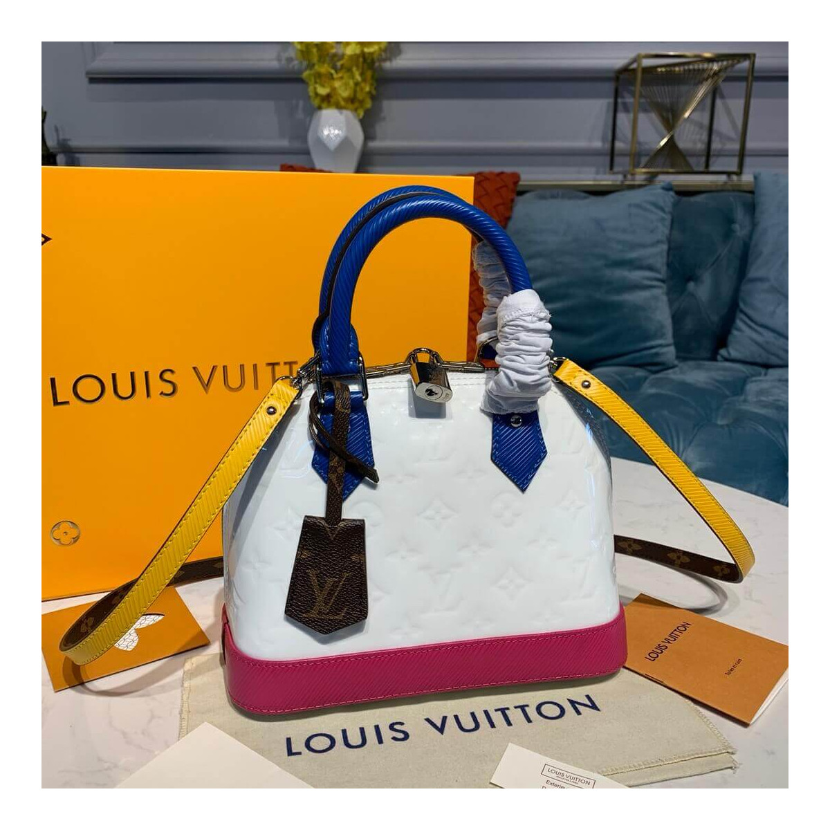 Louis Vuitton Monogram Vernis And Epi Leather Alma BB M91606