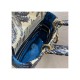 Dior Medium Lady D-Lite Bag Blue Dior Palms Embroidery M0565