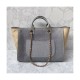 Chanel Wool Felt Deauville Shopping Bag A60598 Grey