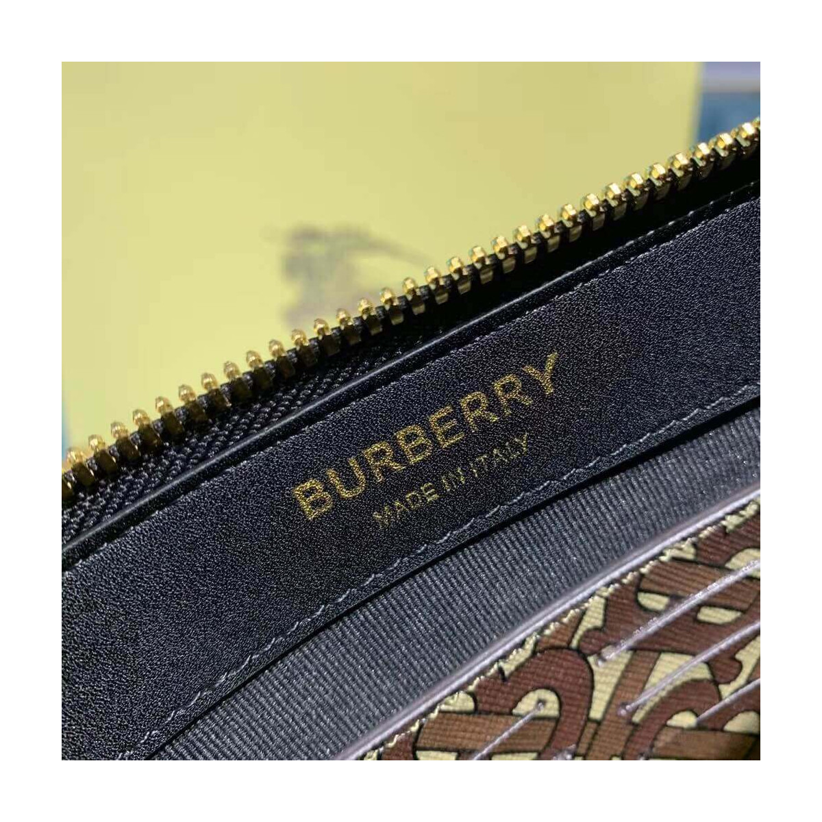 Burberry Monogram Stripe E-canvas Zip Pouch 80188941