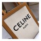 Celine Mini Vertical Cabas  In Canvas and Calfskin 193302