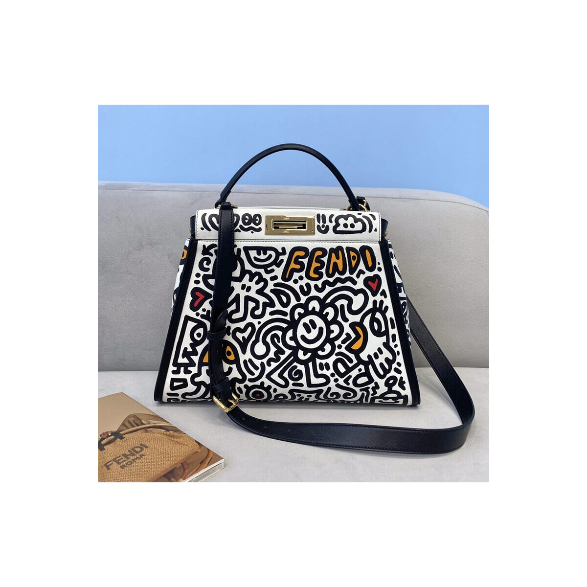 Fendi x Mr. Doodle Peekaboo Bag 8325