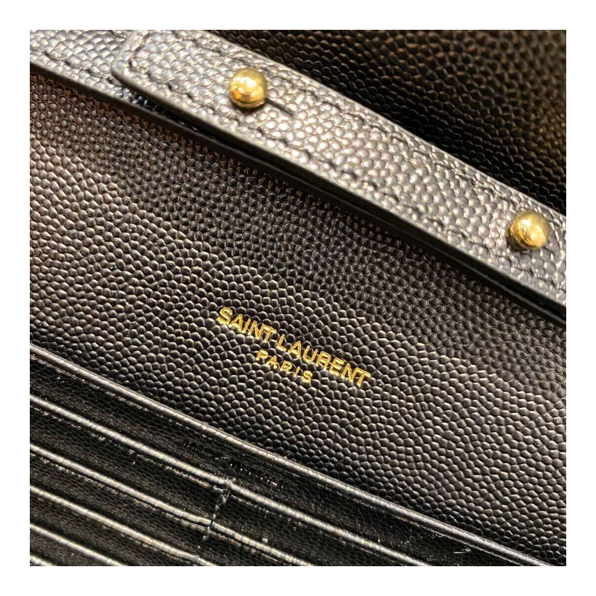 YSL Saint Laurent Monogram Chain Wallet In Mix Matelasse Grain Leather 620280